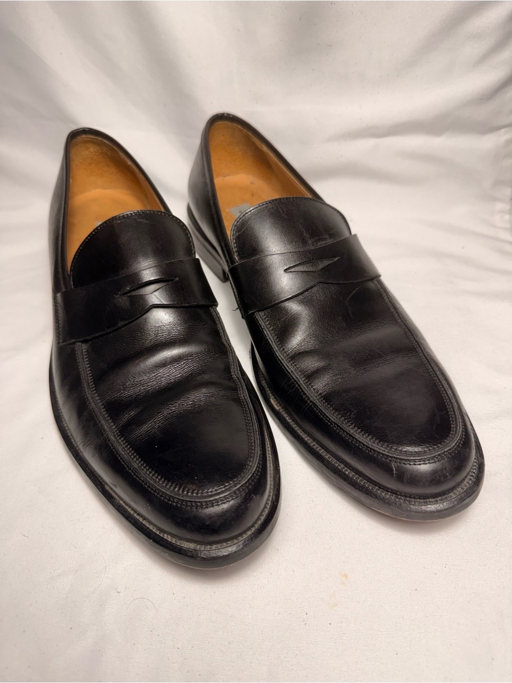 JOHNSTON & MURPHY Leather Slip-On Penny Loafers